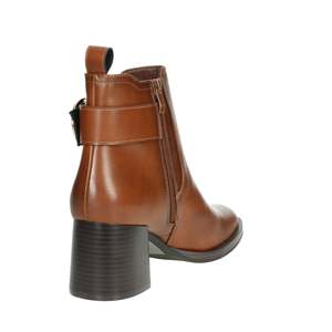 Bottines pour femmes en cuir à talon K-10093 Taille 35 Détail boucle - Product Image 3