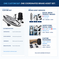 Planche de paddle gonflable personnalisée avec pagaie, pompe à air, laisse, sac à dos et personnalisation OEM pour les détaillants de sports nautiques