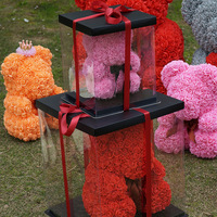 Meilleures ventes : ours en peluche rose de 25 cm et 40 cm, mousse de haute qualité avec boîte cadeau - Cadeau pour la Saint-Valentin