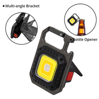 Lampe de travail portable EDC super lumineuse 720 lumens en aluminium, mini LED multifonction rechargeable avec support pliable et porte-clés IP65