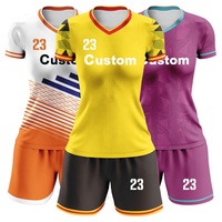Grosir kaus sepak bola wanita asli murah seragam sepak bola perempuan kustom asli antilembap Jersey olahraga Kit