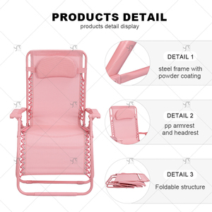 Chaise <span class=keywords><strong>de</strong></span> plage pliable moderne en métal pour pique-nique, pêche, camping, <span class=keywords><strong>jardin</strong></span>, chaise <span class=keywords><strong>de</strong></span> plage portable pliable, chaise zéro gravité - Product Image 3