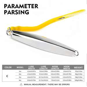 เหยื่อตก<span class=keywords><strong>ปลา</strong></span>ทะเลแบบจิ๊กเพชร  ชนิดสปูนโลหะ  พร้อมหางแบบท่อ  สำหรับตก<span class=keywords><strong>ปลา</strong></span>แบบทรอลลิ่งและจิ๊กกิ้ง  เหมาะสำหรับปลาสตริปเปอร์และปลาบาส - Product Image 2