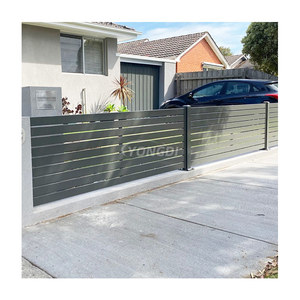 Alluminio esterno scherma traliccio cancelli elettrico telecomando grigio nero per il <span class=keywords><strong>Patio</strong></span> del cortile servizio di modellazione 3D incluso - Product Image 5