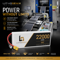 LithoGenix 22000mAh Semi Solid State 6S/12S/4S 44.4V/46.2V/51.8V/53.9V 25C Paket Baterai Li-ion untuk Drone FPV 2