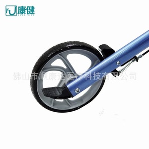 Kangjian Aluminum Alloy <b>Walker</b> Four Wheel <b>Folding</b> Portable With Seat Cushion For Elderly Blue One Size - Product Image 4
