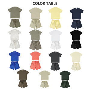 Customized 2 Piece Short Set Summer Unisex Sweatsuit Printed Short Sleeve Summer Shorts <b>t</b> Shirt Set for Men - Product Image 4