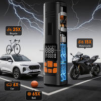 Compresseur d'air portable amélioré 2026 pour pneus, 150 PSI, avec arrêt automatique, pompe à vélo sans fil 6000 mAh