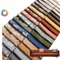 Tissu Jacquard Uni en Chenille Tricoté 100% Polyester Peluche Durable Résistant à l'Abrasion en HDPE pour Canapé - Vente en Gros