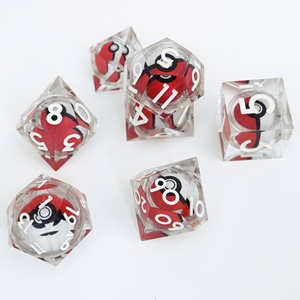 Juego de Dados Personalizados al por Mayor con Núcleo Líquido de Pokémon para Juegos de Rol de Mesa, Dados Hechos a Mano con Rotación de Poké Ball, Regalo de 7 Piezas - Product Image 4