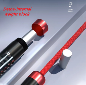 เชือกกระโดดทำจากพีวีซีด้ามจับยาวอุปกรณ์ฝึกออกกำลังกายสีเทาสำหรับกีฬาและมวย - Product Image 2