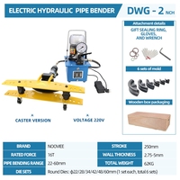La machine à cintrer hydraulique DWG-2Electric de tuyau plie les tuyaux d'acier 22-60mm cintreuse hydraulique électrique de tuyau de 1 pouce
