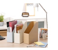 Organizador de escritorio de oficina personalizado, caja organizadora de archivos plegable de cartón, organizador de revistas, venta al por mayor