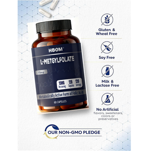 OEM terlaris di Amazon l-methylfolate Capsule diaktifkan metil <span class=keywords><strong>Folate</strong></span> antioksidan produk kecantikan untuk Dewasa bukan untuk Preggers - Product Image 3