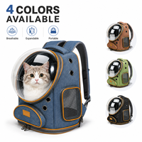 Sac à dos de transport extensible pour animaux de compagnie avec fenêtre transparente, respirant, pour chat, vente en gros, OEM ODM