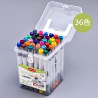 Ensemble de stylos aquarelles en plastique à double tête de 12/24/36/48/60 couleurs Marqueur lavable pour la peinture et le dessin d'art