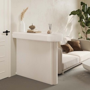 <span class=keywords><strong>Table</strong></span> pliante en papier Kraft en accordéon écologique, meuble de salon, pied Flexible ovale en nid d'abeille - Product Image 2