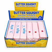 Jouet sensoriel anti-stress souple à presser en forme de bâton de beurre, à coque croustillante personnalisée, à remontée lente, pour soulager l'anxiété