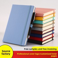 Logo personnalisé A5/A6 Strap Set de cahiers de notes Business Journal & Creative Custom Diary Relié Couverture en cuir Fil à coudre Taille A3