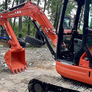 Excavatrice sur chenilles hydraulique Kubota KX155 d'occasion, faible nombre d'heures, matériel de construction, terrassement, creusement de fossés, équipement d'aménagement paysager - Product Image 2