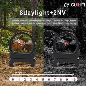 Cuinfi 1x26x22mm Viseur <span class=keywords><strong>point</strong></span> rouge à grande ouverture, lentille entièrement multicouche, étanche IPX7, autonomie de la batterie de 50000 heures, <span class=keywords><strong>point</strong></span> rouge ouvert - Product Image 3