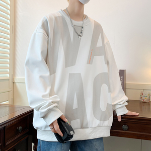 เสื้อสเวตเตอร์แขนสั้นผู้ชายแฟชั่นฤดูร้อนใหม่สไตล์เรโทรลายพิมพ์สตีลซีล เสื้อยืดทรงหลวมระบายอากาศได้ดี - Product Image 1