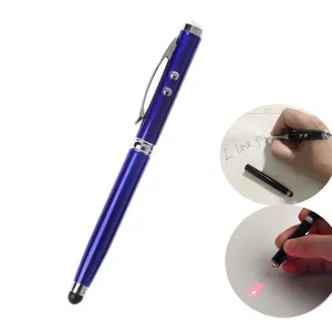 多功能红色激光笔4合1激光笔发光圆珠笔触摸屏电容笔