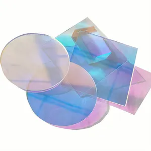 Flexible iridescent dichroic rainbow color plexi glass plastic acrylic sheets