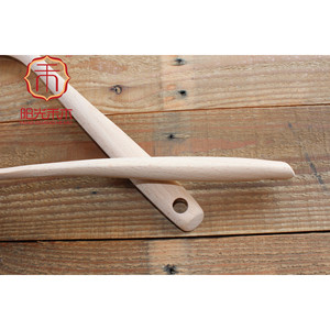 Juego de cucharas coladoras de madera de haya, cuchara de cocina de madera maciza con mango largo para servir en ollas calientes - Product Image 2