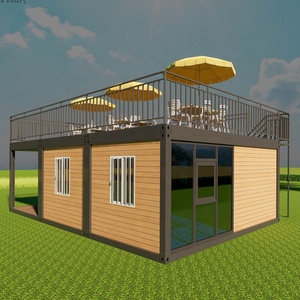 Industrial Style 40ft 20ft Flat Pack Wooden Container House Home Storage Apartment/Hospital Toilet Use Made Sandwich Panel Steel - Product Image 2