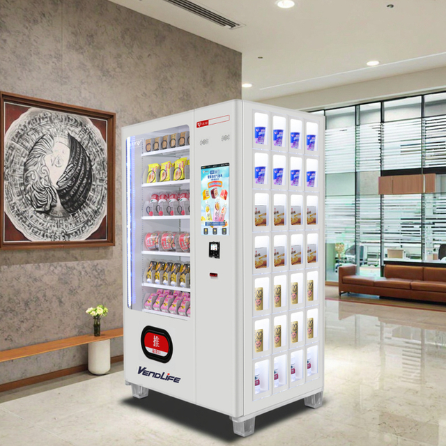 AI Intelligence Smart Fridge Vending Machine Yogurt & Cold Drinks Freezer with Touchscreen SDK Function