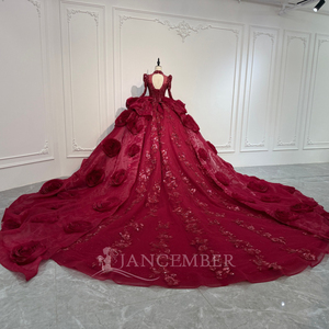 Vestido de Noche para Mujer Xs260, Vestido Largo Rojo con Cuentas de Cristal y Espalda Descubierta, Vestido de Encaje para Baile de Graduación, para Ocasiones Especiales - Product Image 6