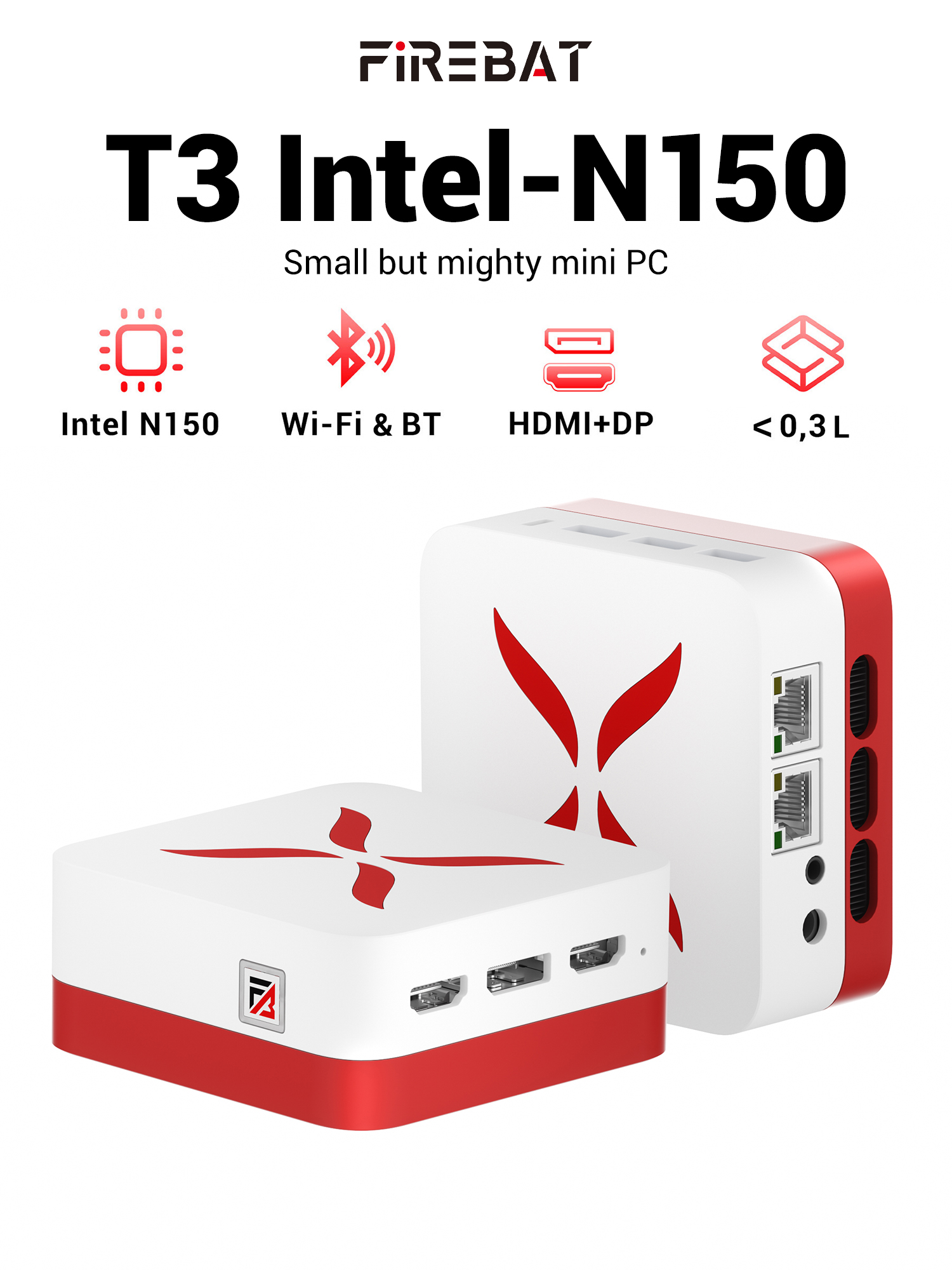 Firebat Brand New T3 Model Intel N150 12GB+512GB Mini Portable PC