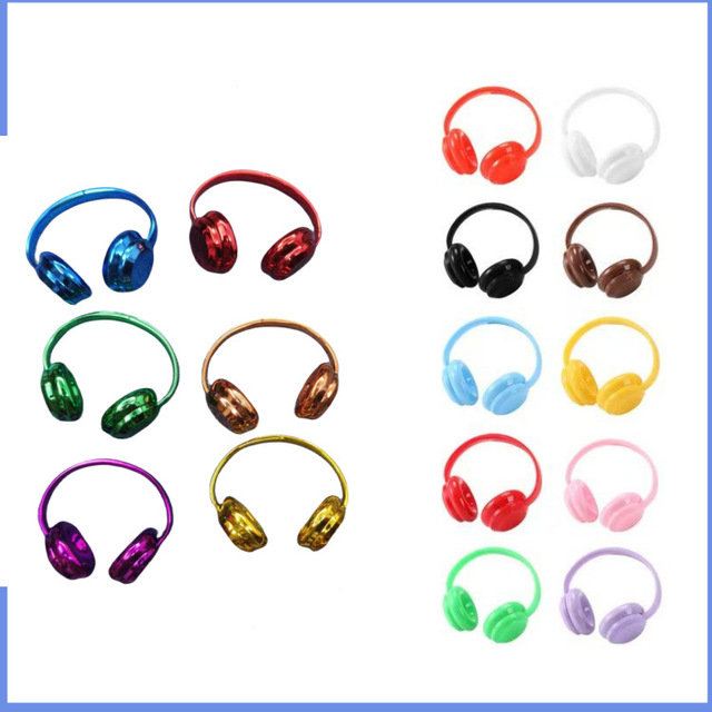 Wholesale Cute Multi-color Mini Headphones for 17cm Doll Fashion Decorative Earphone Accessories for 17cm Doll