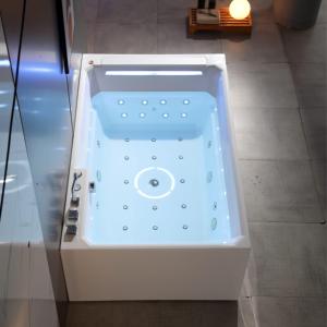 Bañera de Hidromasaje Independiente Resistente con Cortina de Agua de 71 Pulgadas (1.8m), Panel Digital y Música para <span class=keywords><strong>Baño</strong></span> Interior - Product Image 2