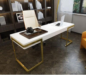 Mesa de <span class=keywords><strong>estudio</strong></span> y silla de lujo, moderna, de alta calidad, con luz del norte de Europa - Product Image 2