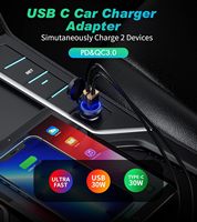 Chargeur USB Kewig de haute qualité 18W + PD45W à charge rapide QC3.0 avec double port USB-A et TYPE-C, prise de chargeur de voiture pour moto