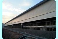 Bâche en PVC polyester laminé double bleu pour l'élevage de volailles, tissu imperméable pour l'agriculture du bétail