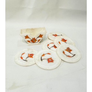 Sous-verres à thé sont un mélange de bois et de marbre offrant à la fois style et prix de gros. - Product Image 3