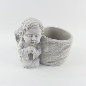 Mini pots de fleurs en ciment de béton de qualité pour jardinières élégantes de jardin et de funérailles pour plantes d'extérieur et succulentes - Product Image 3