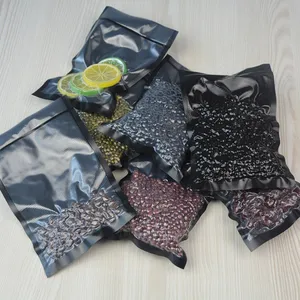 Eco friendly custom packaging testurizzato sottovuoto sacchetti rotoli di plastica trasparente in nylon goffrato sigillatura sottovuoto