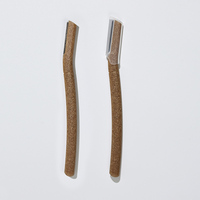 Rasoir professionnel à lame unique avec manche en coquille de noix de coco pour la coupe de cheveux, les sourcils et le nettoyage du visage