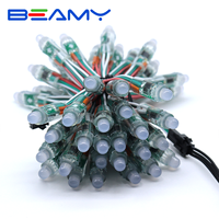 Guirlande lumineuse de Noël extérieure permanente RGBIC 5V toutes saisons IP68 avec télécommande rechargeable RGB pour utilisation intérieure/extérieure