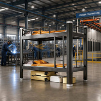 Lit superposé en acier sur mesure de haute qualité pour adultes, structure de lit superposé double avec construction renforcée pour une utilisation à long terme