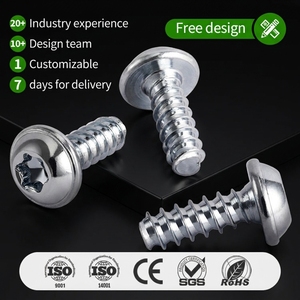 Vis autotaraudeuses en plastique JSCREW en acier au carbone zingué à tête ovale Torx pour électronique plastique M2 M3 M4 M5 à queue plate - Product Image 1