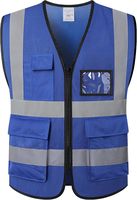 Gilets de sécurité réfléchissants personnalisés avec logo, poches et fermeture éclair, haute visibilité, en maille, pour hommes et femmes