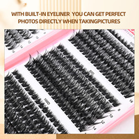 Kit de cils en grappes synthétiques réutilisables et moelleux pour extensions de cils DIY, avec logo personnalisé, vente en gros, marque privée, emballage de luxe