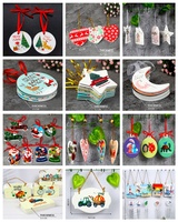 Ornement de Noël personnalisé en céramique en forme de maison, ornements de Noël par sublimation