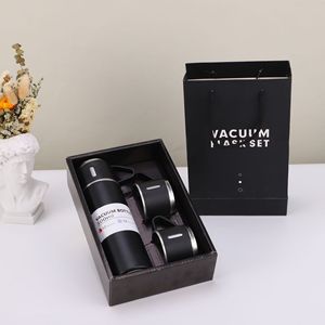 Business-grade 304 Stainless Steel Insulated Water Cup Set Three Lids Double-walled Vacuum Design 6-12 Hours Thermal Insulation - Product Image 4