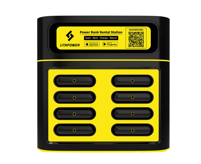 8-Slot Sharing Power Bank Rental Charging 5000mha Portable Power Station for Restaurant Cell Restaurant/hotel/coffee Club